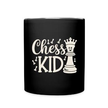 Chess Kid Schach Kinder Sprüche Zitate - Tasse einfarbig - Schwarz - Vorne