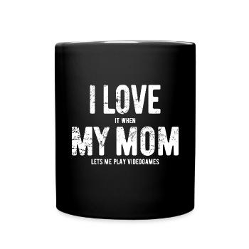 Ich liebe meine Mama - Videogames - Geschenk - Tasse einfarbig - Schwarz - Vorne