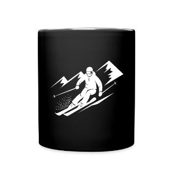 Skiers Ski Winter Winter Holiday Winter sports - Full Colour Mug - black - Front