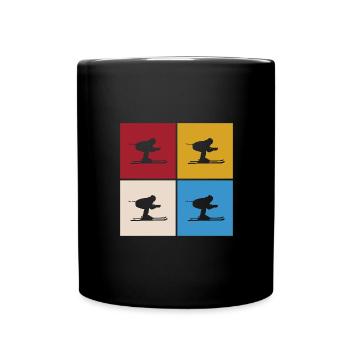 Skiers Ski Winter Winter Holiday Winter sports - Full Colour Mug - black - Front