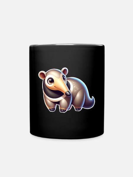 Ameisenbär - Tasse einfarbig - Schwarz