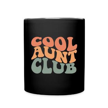 Cool Aunt Club - Tasse einfarbig - Schwarz - Vorne