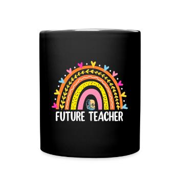 Future Teacher - Tasse einfarbig - Schwarz - Vorne