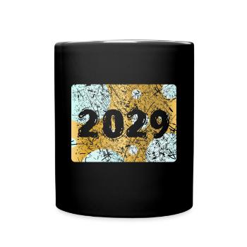 Number 2029 - Full Colour Mug - black - Front