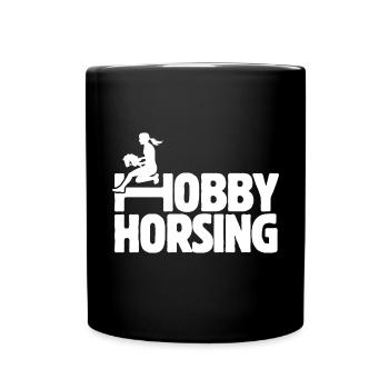 Hobby Horsing - Hobby Cheval - Equitation - Cadeau - Mug uni - noir - Devant