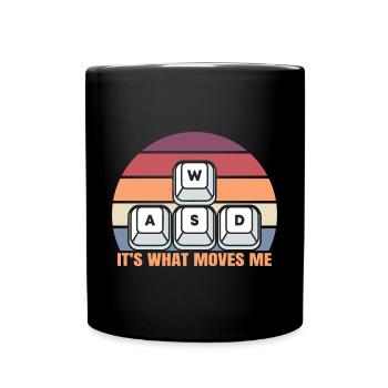 WASD It s What Moves Me - Full Colour Mug - black - Front
