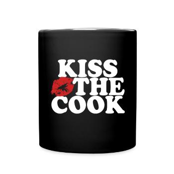 Embrasser le cuisinier - kochen - Spruch - Mug uni - noir - Devant