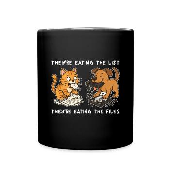 Lists and Files - Tasse einfarbig - Schwarz - Vorne
