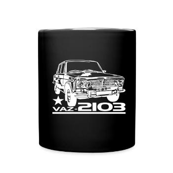 Auto 1500 VAZ 2103 Zhiguli - Tasse einfarbig - Schwarz - Vorne