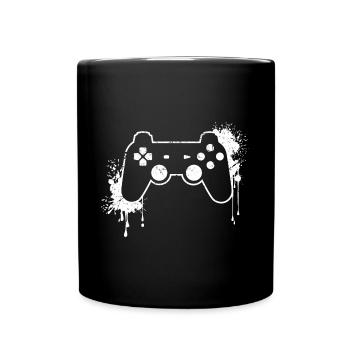 CONTROLLER RETRO in weiß - Tasse einfarbig - Schwarz - Vorne