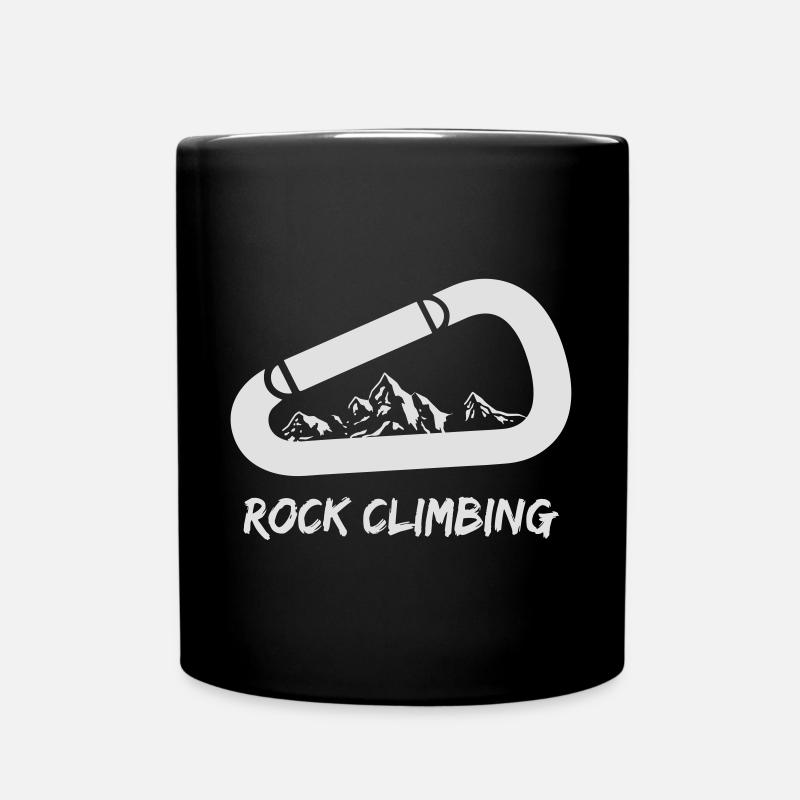 Rock climbing Climbing climbing sport rocks - Full Colour Mug - black
