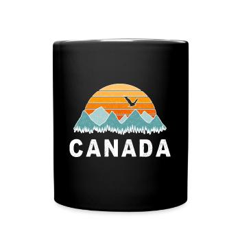 Canada vacation wilderness and nature vintage - Full Colour Mug - black - Front