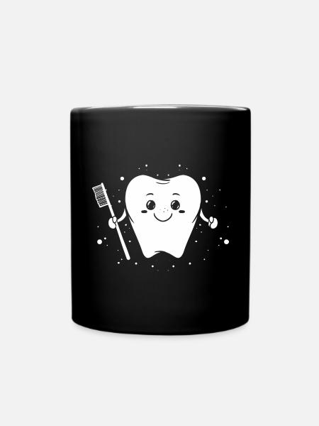 Sweet dent - brosse dentiste brosse - Mug uni - noir