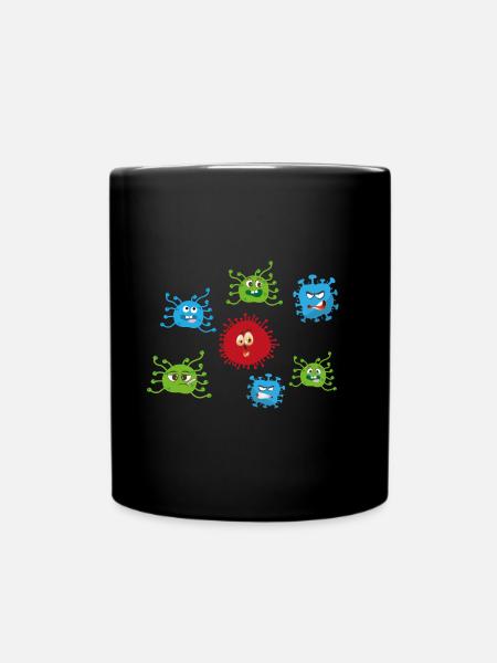 Corona Virus Coronavirus Covid-19 viruses - Full Colour Mug - black