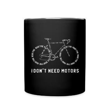 Vélo vélo roue de course vélo de course - Mug uni - noir - Devant