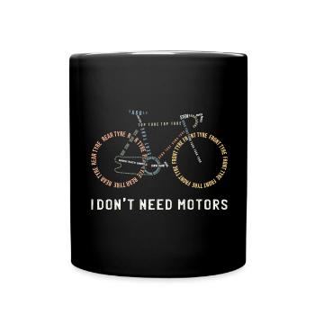 Vélo vélo roue de course vélo de course - Mug uni - noir - Devant