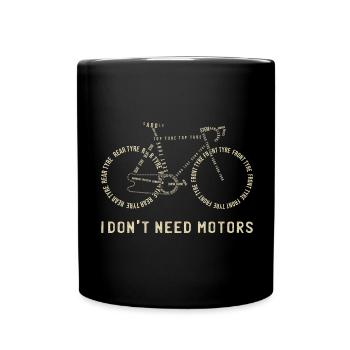 Vélo vélo roue de course vélo de course - Mug uni - noir - Devant