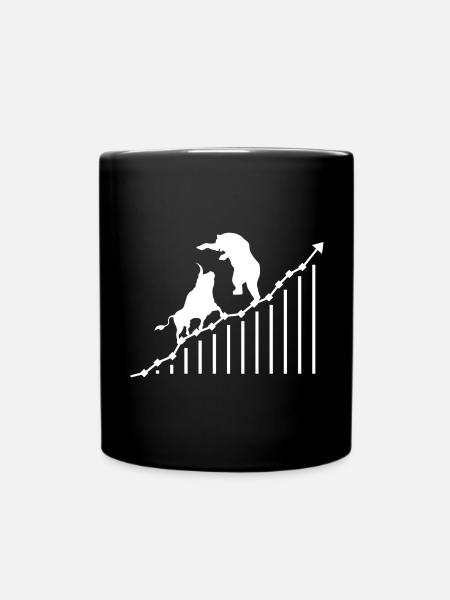 Aktien ETF Investor - Tasse einfarbig - Schwarz