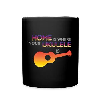 Ukelele Spieler Uku Vibes Musiker Tropisches Instr - Tasse einfarbig - Schwarz - Vorne