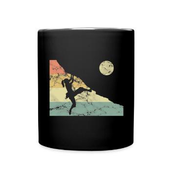 Mama Rock Climbing Mountaineering - Full Colour Mug - black - Front