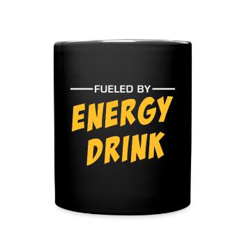 Fueled By Energy Drink Coffee Lover Supplements He - Full Colour Mug - black - Front