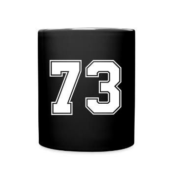 Maillot à 73 numéros - Mug uni - noir - Devant