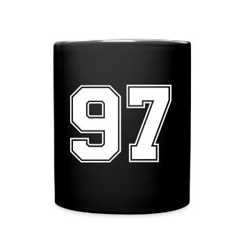 Maillot numéro 97 - Mug uni - noir - Devant