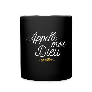 Humour homme parfait perfection appelle moi dieu - Mug uni - noir - Devant