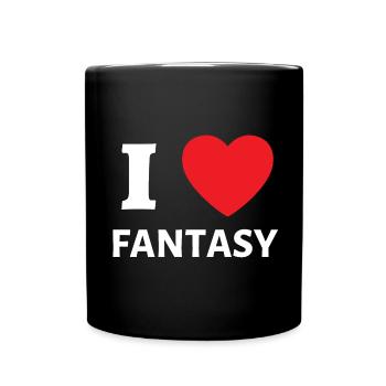 I Heart Fantasy - I Love Fantasy - Full Colour Mug - black - Front