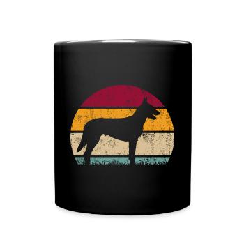 Hollandse Holland Herder Vintage Hundebesitzer - Tasse einfarbig - Schwarz - Vorne