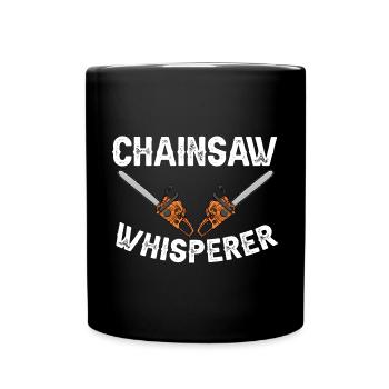 Chainsaw Forestry Forest Forest Work Forester Worker - Full Colour Mug - black - Front