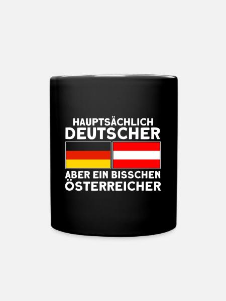 Österreich Wurzeln Deutscher Österreicher - Tasse einfarbig - Schwarz