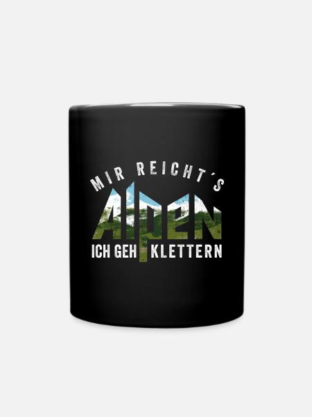 Mir reicht’s ich geh klettern - Kletterer Geschenk - Tasse einfarbig - Schwarz