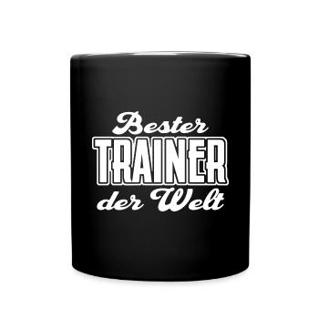 Bester Trainer Geschenk - Tasse einfarbig - Schwarz - Vorne