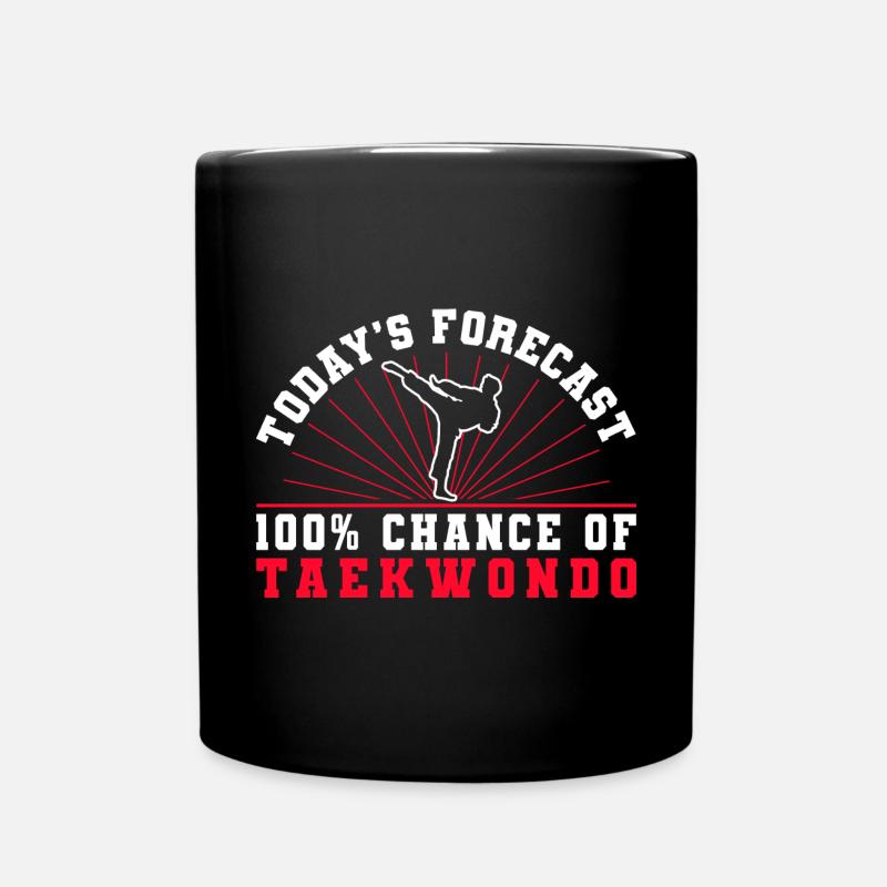 TKD Korean Martial Arts Tae Kwon - Tasse einfarbig - Schwarz