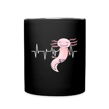 Lustiger Axolotl Niedlich Kawaii Tier Spaß Liebhab - Tasse einfarbig - Schwarz - Vorne