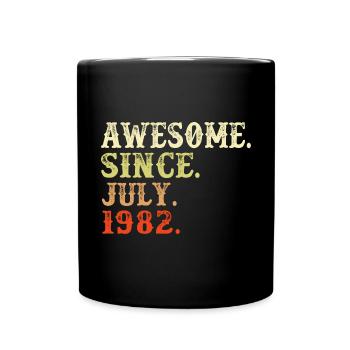 Juli 1982 - 40. Geburtstag Geschenk. Awesome. - Tasse einfarbig - Schwarz - Vorne