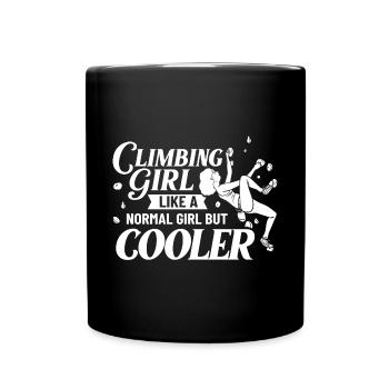 Rock Climbing Climbing Indoor Bouldering Girls Wall - Full Colour Mug - black - Front