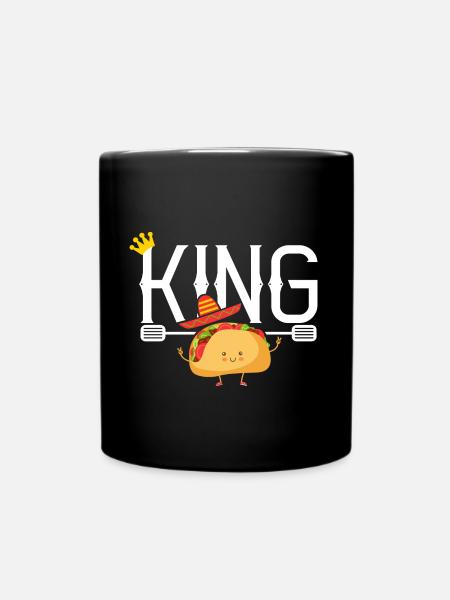 king taco tacos cuisine mexicaine - Mug uni - noir