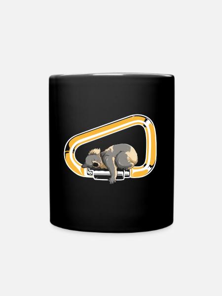 Koala Karabiner Klettertier Niedlich Bouldern - Tasse einfarbig - Schwarz