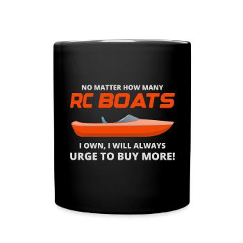 Rc Boat Racing Electric Powerboat Speedboat Race - Full Colour Mug - black - Front