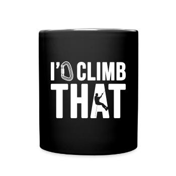 Rock Climbing I'd Climb That Climber Bouldering - Full Colour Mug - black - Front