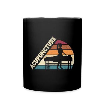 Acupuncturiste Acupuncture Silhouette - Mug uni - noir - Devant