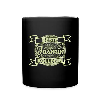 Beste Kollegin Arbeitskollegin Jasmin - Tasse einfarbig - Schwarz - Vorne