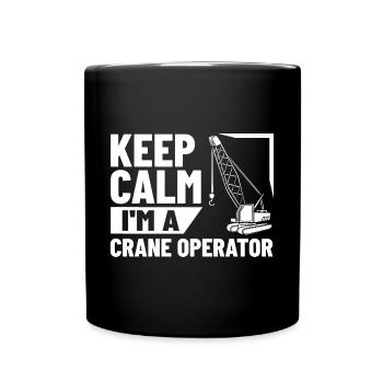 Formation de grutier Ouvrier de la construction Tour de grue - Mug uni - noir - Devant