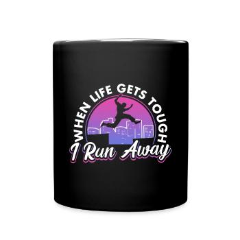 Parkour Freerunning Traceur - Tasse einfarbig - Schwarz - Vorne