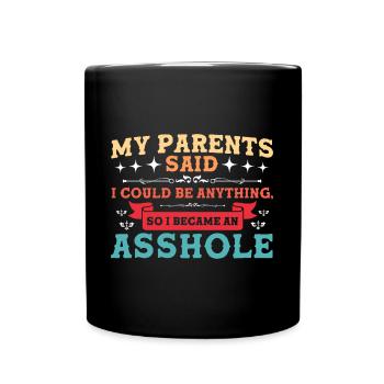 Personnes âgées Grand-père sarcastique - Mug uni - noir - Devant