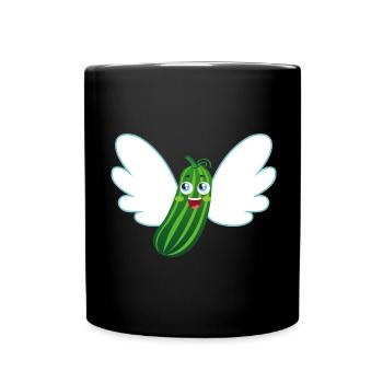 flying cucumber - Full Colour Mug - black - Front