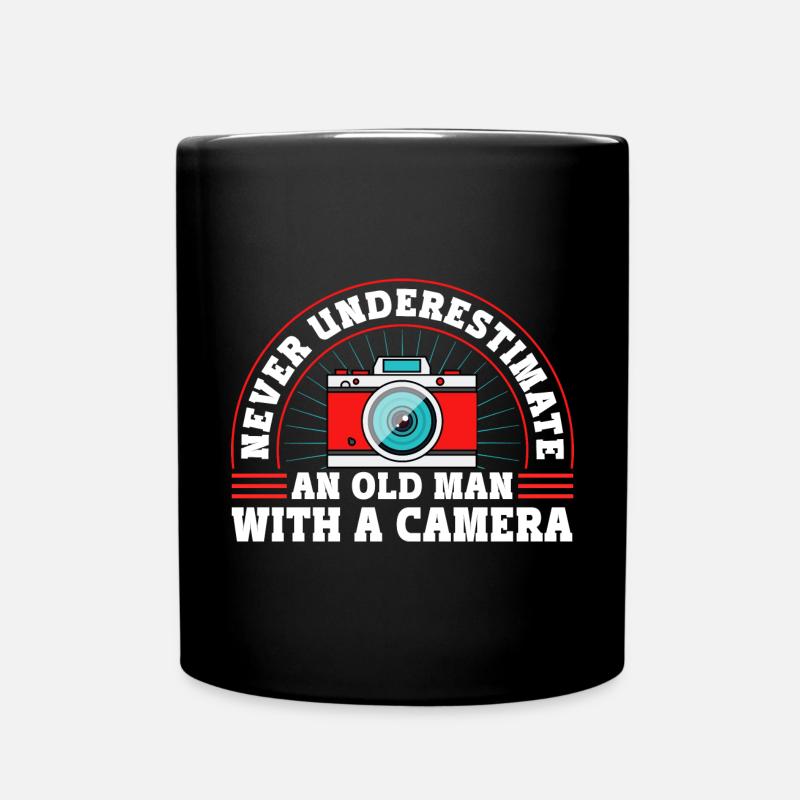 Photography Camera Lens Never - Tasse einfarbig - Schwarz