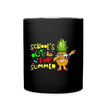 Schools Out For Summer Pineapple - Full Colour Mug - black - Front